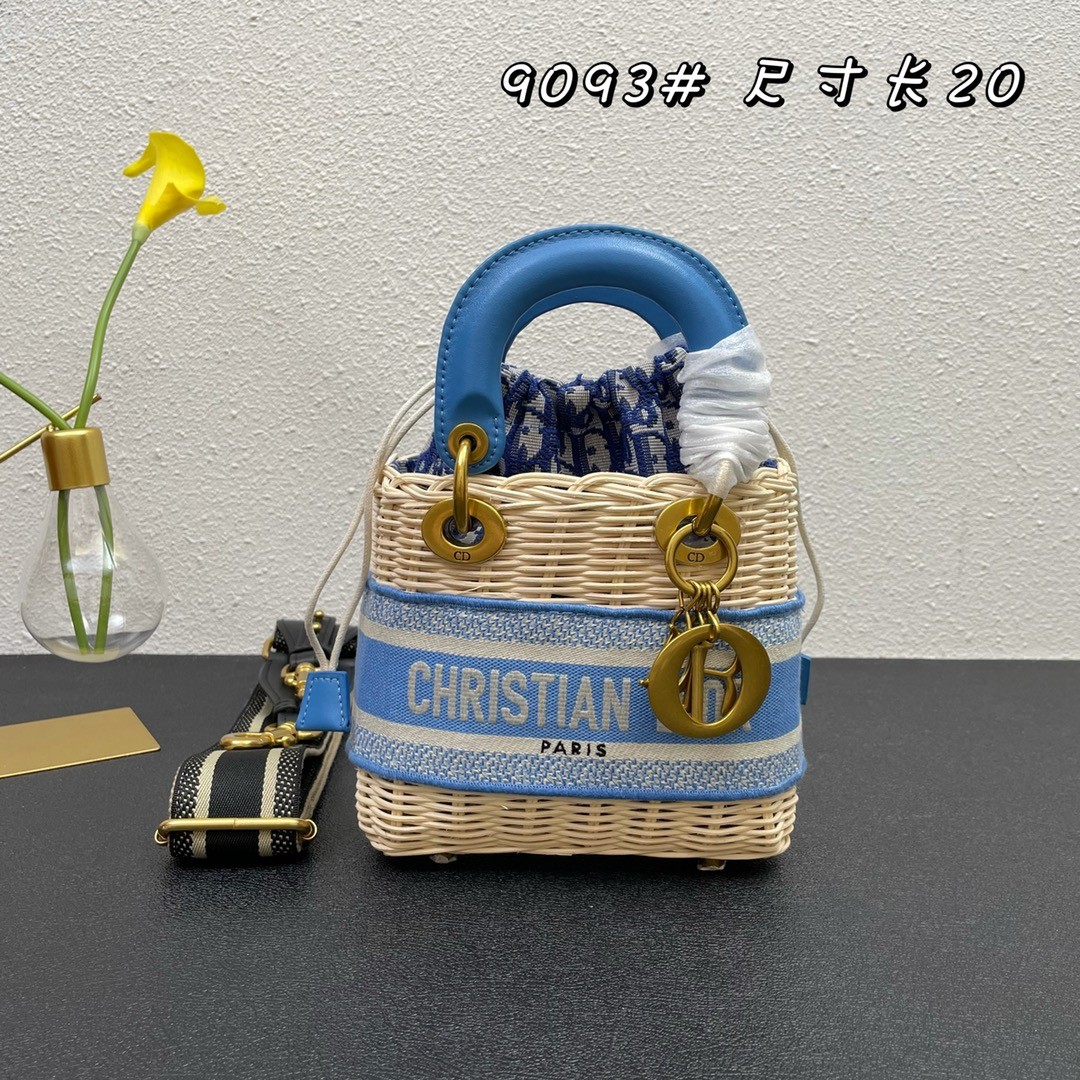 可愛い☆ディオール ウィッカー & オブリーク ロゴ バケットバッグ クリスチャン・ディオール バッグ コピー レディース