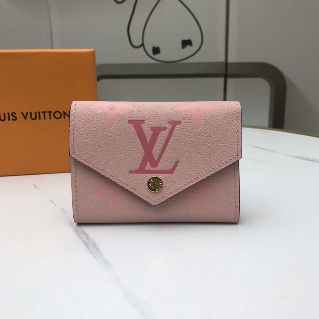 ルイヴィトン 三つ折り財布 ポルトフォイユ・ヴィクトリーヌ M80086 スーパーコピー ピンク