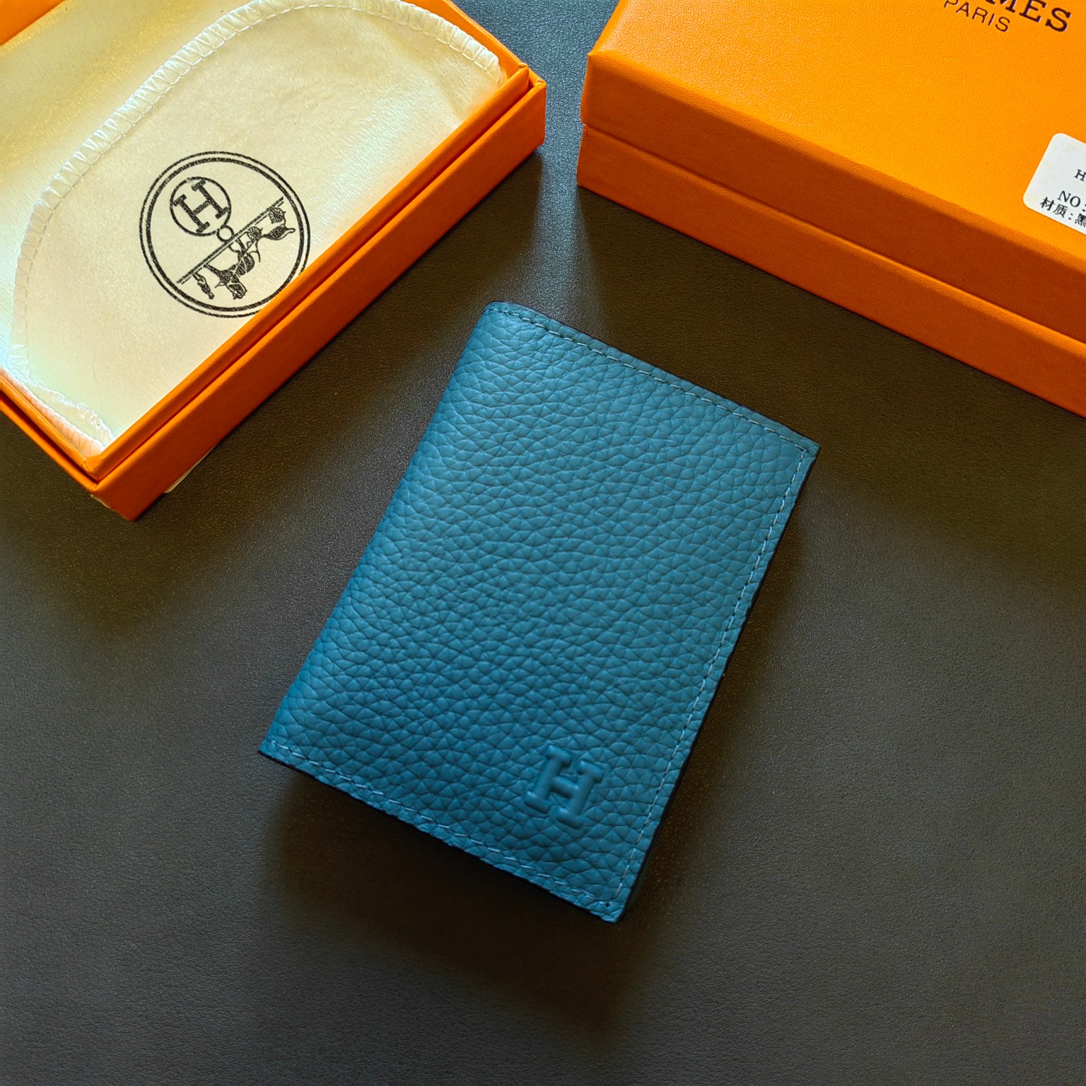 シンプル コンパクト 名刺入れ カードケース エルメス 財布 コピー ブルー