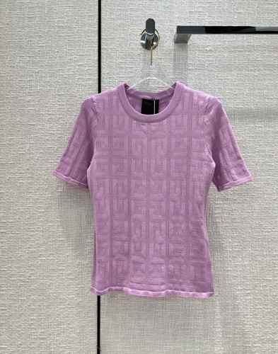 春夏 人気 ニット トップス 半袖 ジバンシィ Tシャツ コピー レディース 着心地いい クールネック 無地 カットソー