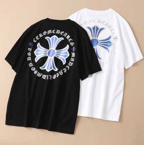 カジュアル 合わせやすい プリント クロムハーツ 半袖Tシャツ コピー 着心地いい 春夏 定番 クルーネック 