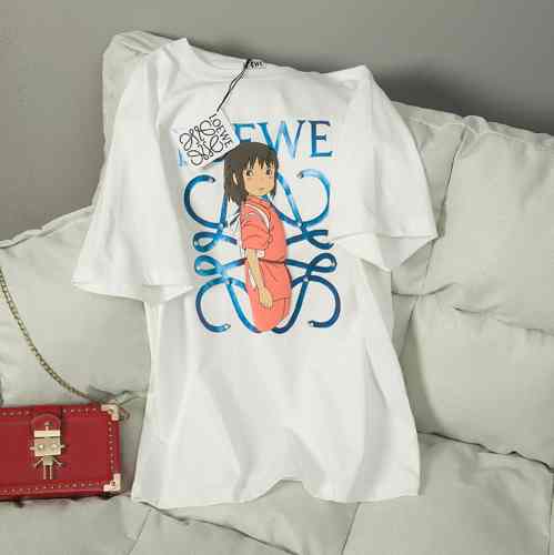 おしゃれ ゆったり 体型カバー プリント ロエベ tシャツ コピー コットン リラックス 快適 カジュアル