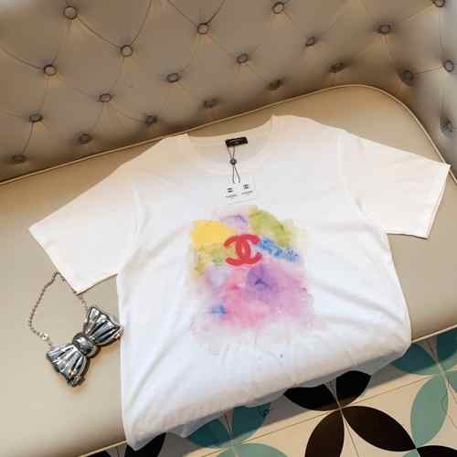 定番 春夏 半袖 トップス お洒落 ロゴ  クルーネック シャネル tシャツ コピー 着心地いい カジュアル ホワイト ブラック