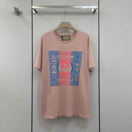 着心地いい カジュアル ロゴ プリント グッチ 半袖Tシャツ コピー 体型カバー 着痩せ 人気 クルーネック 