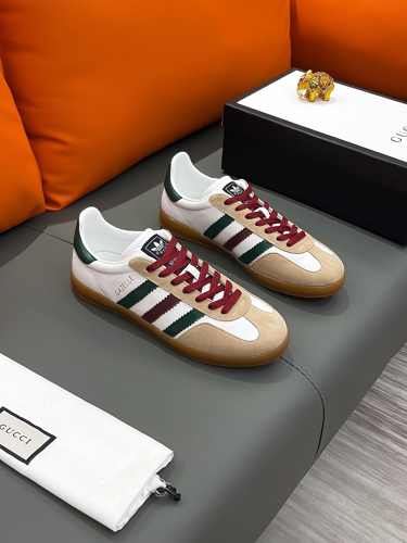 adidas X Gucci 人気 おしゃれ 異素材 軽量 滑り止め グッチ スニーカー コピー レースアップ スポーツ 靴