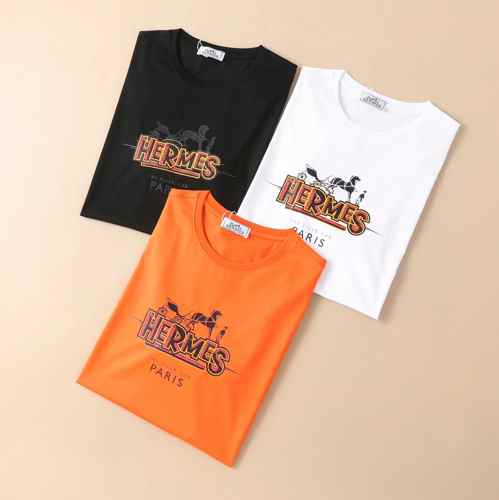 合わせやすい 3色あり カジュアル プリント エルメス 半袖tシャツ コピー サイズ豊富 定番 トップス