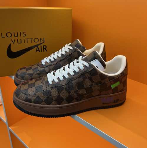 飽きのこない チェック 人気 LV x OFF-WHITE x Nike メンズ スポーツシューズ オフホワイト スニーカー コピー