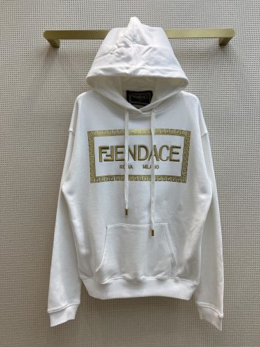 FENDI×VERSACE メデューサ コットンパーカー ヴェルサーチ パーカー コピー フード付き ユニセックス