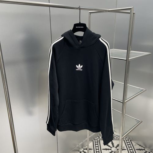 ユニセックス BALENCIAGA ×ADIDAS オーバーサイズ フーディ バレンシアガ パーカー コピー ブラック