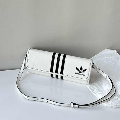 BALENCIAGA×adidas レディース ショルダーウォレット バレンシアガ バック コピー ホワイト