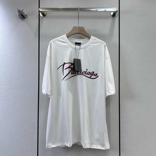 バレンシアガ Tシャツ コピー ユニセックス BALENCIAGA ロゴプリント コットンTシャツ 