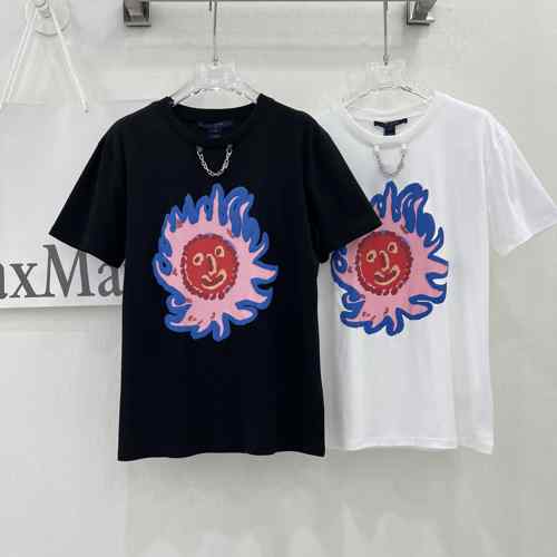 LV × YK サンプリントTシャツ ルイヴィトン Tシャツ コピー 半袖 春夏 合わせやすい