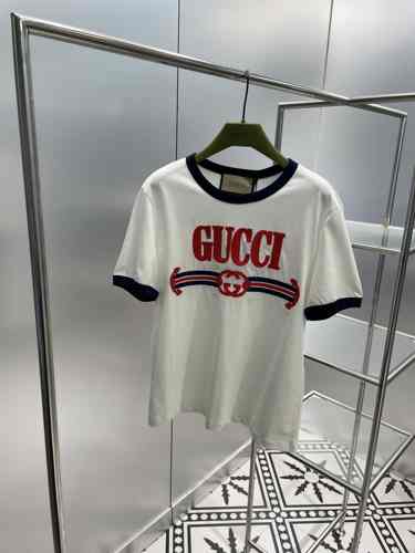 GUCCI インターロッキングG ウェブ ストライプ コットン Tシャツ グッチ Tシャツ コピー レディース