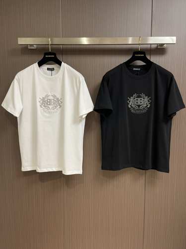 バレンシアガ Tシャツ コピー おしゃれ 刺繍入り コットン クルーネック 半袖Tシャツ 