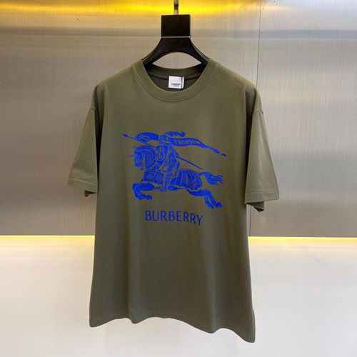 ベーシック 着回し ロゴ クルーネック バーバリー Tシャツ コピー メンズ 半袖 トップス グリーン