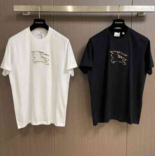 チェックEKD コットンTシャツ バーバリー Tシャツ コピー クルーネック 半袖