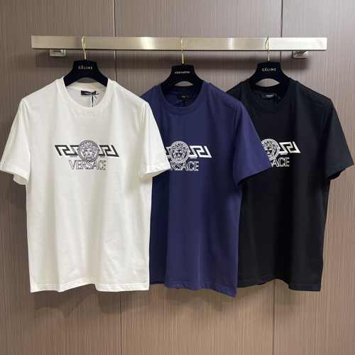 3色あり カジュアル クルーネック ヴェルサーチェ Tシャツ コピー 半袖 トップス