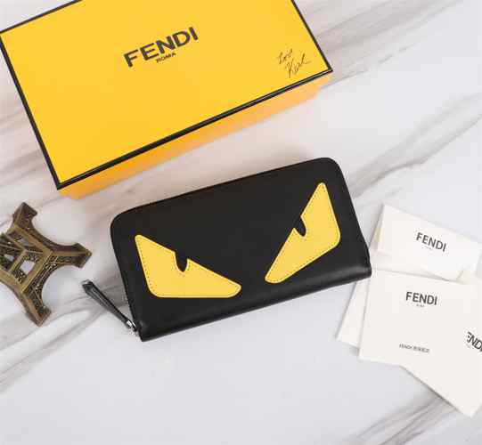 FENDI バグズアイ レザー 長財布 フェンディ 財布 コピー ウォレット