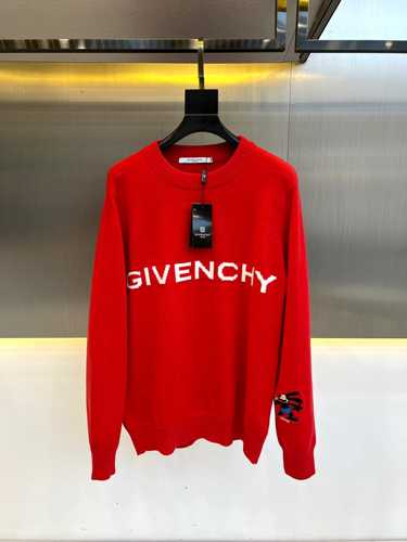 Disney x Givenchy ミッキー ロゴ クルーネック ジバンシィ セーター コピー レッド