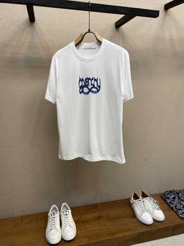 カジュアル ジバンシィ Tシャツ 偽物 プリント クルーネック コットン 半袖Tシャツ ホワイト