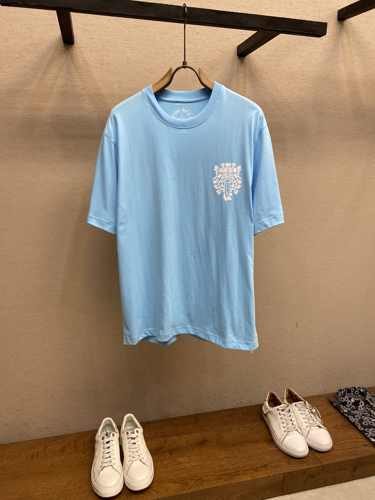 カジュアル プリント クロムハーツ Tシャツ 偽物 クルーネック 半袖Tシャツ