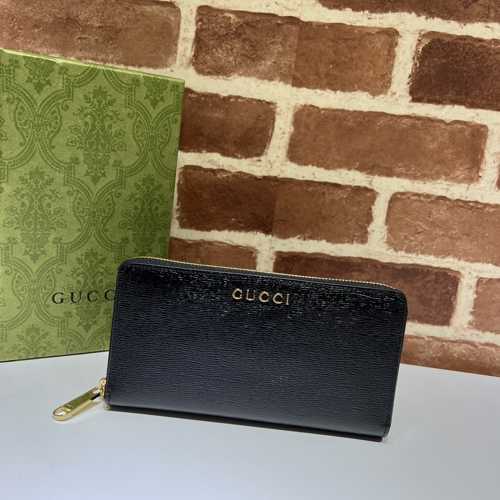 GUCCI スクリプト ジップアラウンドウォレット グッチ 財布 コピー 772642 ブラック