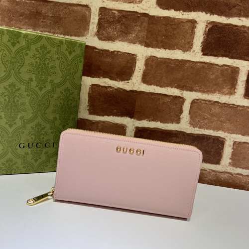 GUCCI スクリプト ジップアラウンドウォレット グッチ 財布 コピー 772642 ピンク