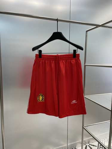 カジュアル SOCCER BAGGY ショートパンツ バレンシアガ パンツ コピー ユニセックス レッド