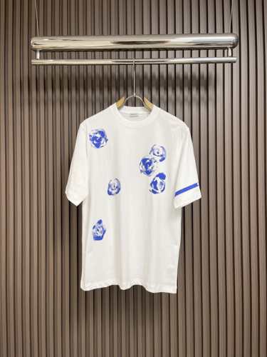 ローズ コットンTシャツ バーバリー 半袖Tシャツ コピー ホワイト