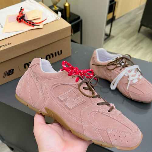 New Balance x Miu Miu xxx スエードスニーカー ミュウミュウ スニーカー コピー ピンク