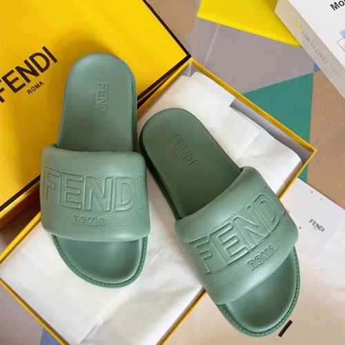 春夏 定番 FENDI ROMA スライド フェンディ サンダル スーパーコピー グリーン