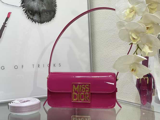 パテントレザー Miss Dior フラップバッグ クリスチャン・ディオール バッグ コピー ピンク