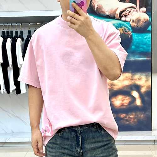 シンプル クロスパッチ クロムハーツ Tシャツ コピー コットンジャージ ピンク