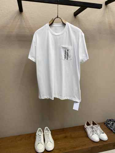 カジュアル コットン 半袖Tシャツ クロムハーツ Tシャツ コピー クルーネック ホワイト
