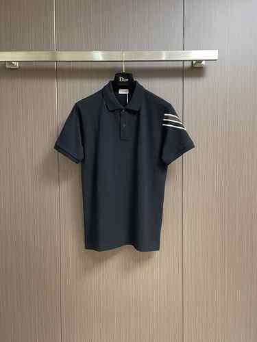カジュアル モンクレール Tシャツ スーパーコピー コットンピケ 半袖ポロシャツ ブラック