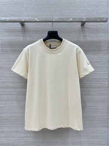 フェンミン お洒落 モンクレール Tシャツ スーパーコピー コットン 半袖Tシャツ ベージュ