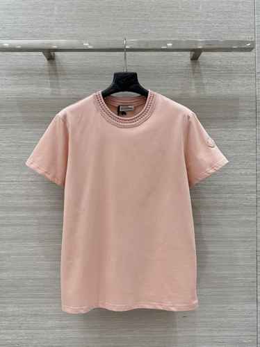 フェンミン お洒落 モンクレール Tシャツ スーパーコピー コットン 半袖Tシャツ ピンク