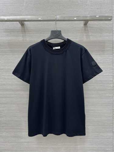 フェンミン お洒落 モンクレール Tシャツ スーパーコピー コットン 半袖Tシャツ ブラック