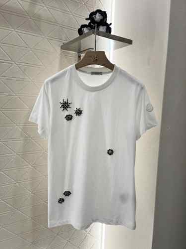 カジュアル コットン 半袖Tシャツ モンクレール Tシャツ スーパーコピー ホワイト