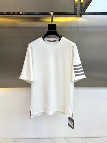 カジュアル 人気 コットン 半袖Tシャツ トムブラウン Tシャツ スーパーコピー ホワイト