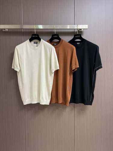 シンプル 上品 ニットTシャツ エルメネジルド・ゼニア Tシャツ コピー