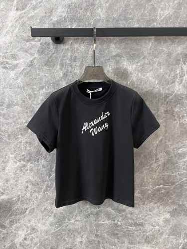 シンプル ロゴ コンパクト 半袖Tシャツ アレキサンダーワング Tシャツ コピー ブラック