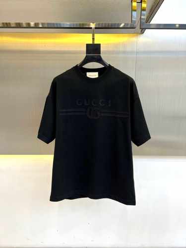 カジュアル コットン 半袖Tシャツ グッチ Tシャツ 偽物 半袖Tシャツ ブラック