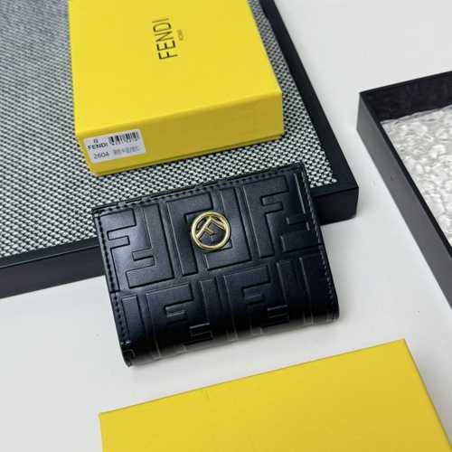 人気 FF コンパクト 二つ折り財布 フェンディ 財布 スーパーコピー ブラック