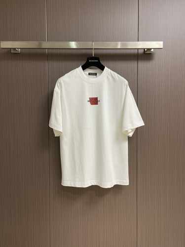 カジュアル クルーネック 半袖Tシャツ バレンシアガ Tシャツ コピー ユニセックス ホワイト