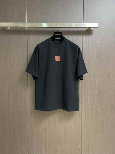 カジュアル クルーネック 半袖Tシャツ バレンシアガ Tシャツ コピー ユニセックス ブラック