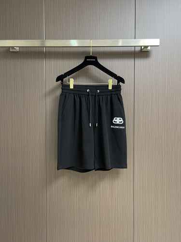 シンプル ロゴプリント ショートパンツ バレンシアガ パンツ コピー ブラック