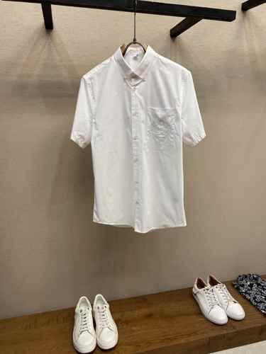 上品 シンプル ショートスリーブシャツ バーバリー シャツ 偽物 ホワイト