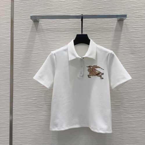カジュアル コットン ポロシャツ バーバリー Tシャツ コピー 半袖 ホワイト
