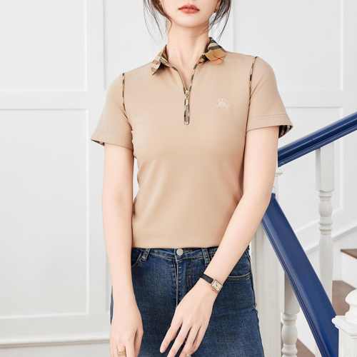 おしゃれ ハーフジップ ポロシャツ バーバリー Tシャツ コピー カーキ
